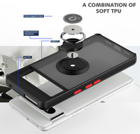 Zırh vaka için piksel 9 10 Pro XL 6 7 8 9 10 Pro 7A 8A 9A kapak yüzüğü braketi standı sert tampon Case arka mıknatıslı araba montaj kabuk