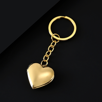 Ywyougang Porte-clés Cœur Vierge Minimaliste 4 Couleurs avec Breloque Cœur pour Photo, Accessoire Clé Saint-Valentin