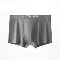 Sous-vêtements boxer en microfibre modal tricotés avec logo personnalisé en gros pour hommes, respirants, confortables, écologiques, antibactériens, logo
