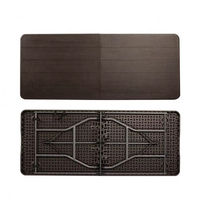 Table de salle à manger extérieure, design moderne, durable, légère, pliable, portable, en plastique imitation osier, pour hôtels et mariages, prix usine