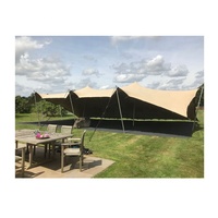 Tente extensible en tissu élastique à quatre voies avec structure en aluminium de forme libre, grande chapiteau imperméable pour exposition extérieure