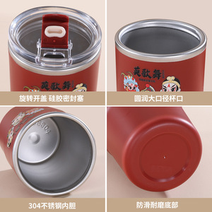 Yinggedance Stainless Steel Tumbler 620ml <b>Insulated</b> <b>Cup</b> With Straw For Travel And Daily Use - Product Image 2