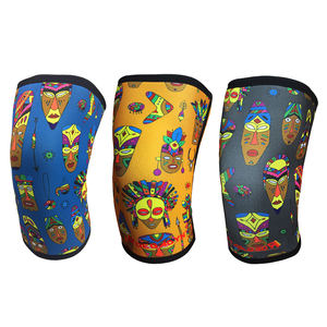 पेशेवर मुद्रित पैटर्न डिजाइन 30cm लंबी 7mm <span class=keywords><strong>Neoprene</strong></span> जिम घुटने संपीड़न आस्तीन खेल घुटने समर्थन संभालो - Product Image 1