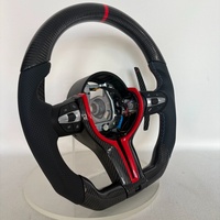 Volant sport en carbone personnalisé pour modèles BMW, cuir perforé noir pour F10 F30 F31 F32 F20 E92 E60 X6 E71 X5 E70 M3 M4