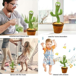 Bán buôn nói chuyện xương rồng đồ chơi với đèn điện mềm sang trọng ghi xoắn nhảy giảm căng thẳng rửa kỹ thuật - Product Image 4