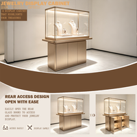 Comptoir de présentation de bijoux de luxe avec éclairage LED, vitrine en verre, armoire de rangement pour bijouteries, montres, boutiques, centres commerciaux