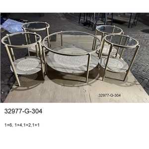 Modern Portable Metal Coffee <b>End</b> <b>Table</b> With Iron Frame For Living Room Bedroom And Hotel Use - Product Image 6