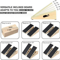 Planche d'étirement personnalisable en bois massif avec pieds réglables, pliable et antidérapante, idéale pour les mollets, pour usage domestique