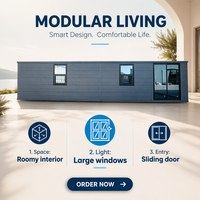 Maison préfabriquée en conteneur de 40 pieds, maison modulaire portable en conteneur pour dortoir et bureau sur chantier