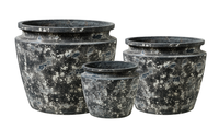 Grands pots à fleurs en ciment à pois, créatifs et vintage, de luxe - Décoration minimaliste écologique sculptée à la main pour la maison, au sol ou sur table, style européen