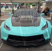 Nouveau kit carrosserie en fibre de carbone pour Corvette C7 2013- avec spoiler avant, diffuseur arrière, couvercle de spoiler et pare-chocs