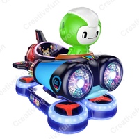 Vaisseau spatial à pièces en plastique Kiddie Ride Jeux vidéo Swing Car Machine avec musique MP5 Langue anglaise pour les enfants
