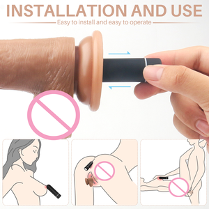 9振动频率7.84英寸20厘米巨大仿真假阳具同性恋真阴茎掉落遥控女性性玩具振动器假阳具 - Product Image 3