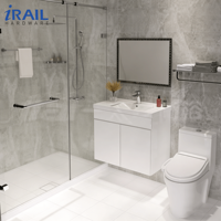 Porte de douche coulissante sans cadre de luxe, verre de sécurité trempé, solution moderne pour salle de bain durable et facile à nettoyer