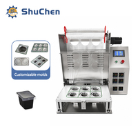 Machine de scellage Shuchen pour couvercles en aluminium de conteneurs de bureau, boîtes à lunch, barquettes et bols à emporter