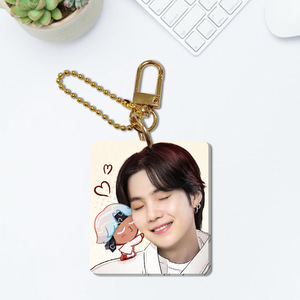 Porte-clés en acrylique imprimé double face Kpop Jungkook Taehyung <span class=keywords><strong>RM</strong></span> Jimin JHOPE JIN SUGA, breloque personnages, pendentif de sac, cadeau - Product Image 3
