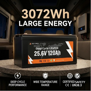 Batería de ciclo profundo LiFePO4 de 25.6V 120Ah, paquete de baterías de iones de litio de 3072Wh para almacenamiento de energía en alumbrado público solar - Product Image 4