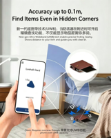 Mini traceur GPS intelligent compatible Android, localisateur anti-perte pour portefeuille, sac à dos, bagages