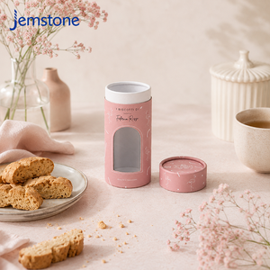 Vente d'usine : Emballage personnalisé en tube de papier biodégradable, tube en carton de qualité alimentaire, boîte d'emballage cylindrique en papier pour biscuits et bonbons - Product Image 2