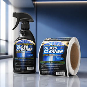 Etiquetas Adhesivas de Vinilo Químico Laminadas Impermeables Personalizadas, Etiquetas para Botellas de Productos de Limpieza, Alimentos, Aceite de Motor, Cuidado de la Piel, PVC - Product Image 1