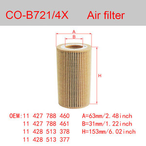 Filtro de aceite Juren 63*31*H153 para BMW X3 X5 X6 HU7214X OEM 11427788460 - Product Image 2