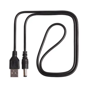 80cm DC 5.5mm Power Cable USB zu 5.5mm * 2.1mm 5V DC Barrel Shaped Jack Power Cable Power Cords Extension Cord