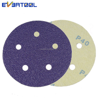 Papier abrasif EVERTOOL 125 mm, disque de ponçage auto-agrippant, parfait pour préparer les anciennes peintures