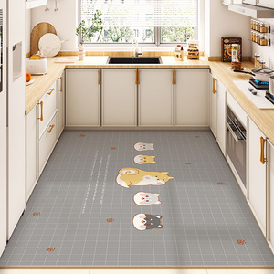 Tapis de sol de cuisine rectangulaire en PVC antidérapant, motif original, facile à nettoyer pour la cuisine - Product Image 4