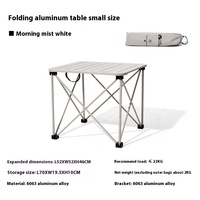 Table pliante en aluminium au design moderne Mobi Garden pour l'extérieur, la salle de sport, la cuisine, les pique-niques, meubles d'extérieur en métal durables