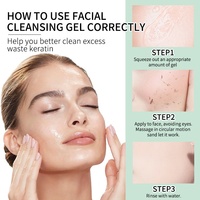 Gel nettoyant visage et corps POUQUR, exfoliant aux herbes pour adultes, élimine les peaux mortes.