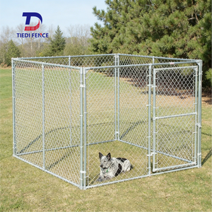 Galvanized Chain Link <strong>Fence</strong> <strong>Panels</strong> with 6ft Height 10ft Width, Portable <strong>Dog</strong> Kennel <strong>Dog</strong> Pen for Outdoor Pet Containment - Product Image 1