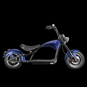 Scooter eléctrico eAhora de 60V y 2000W con llantas gruesas de 14 pulgadas, tipo chopper, bicicleta de dos ruedas para adultos, motocicleta eléctrica verde. - Product Image 3