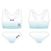 Conjunto de Bikini de Voleibol de Playa para Mujer con Estampado de Sublimación Completa, Color Degradado, Poliéster y Spandex, Jersey de Voleibol de Playa de Secado Rápido