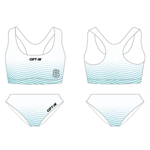 ชุดบิกินี่วอลเลย์บอลชายหาดสำหรับผู้หญิง พิมพ์ลายแบบซับลิเมชั่นเต็มตัว สีไล่ระดับ ผลิตจากโพลีเอสเตอร์ผสมสแปนเด็กซ์ แห้งเร็ว เหมาะสำหรับวอลเลย์บอลชายหาด - Product Image 4