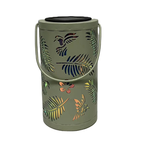 Lanterne solaire d'extérieur étanche à l'eau et à la poussière IP44, lumière chaude sculptée, un compagnon réconfortant les nuits de pluie - Product Image 1