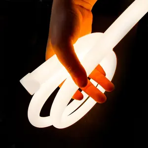 חם למכור מוצר led ניאון flex גודל D22mm 360 תואר תאורה עם led רצועות סיליקון צינור