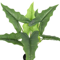 Plante artificielle réaliste à feuilles vertes avec pot noir, fausse plante Pothos, pour la décoration de bureau, étagère, table, salle de bain, chambre à coucher