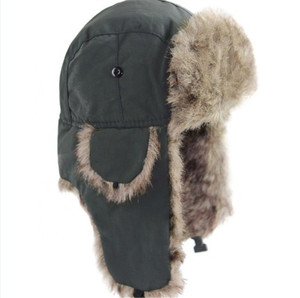 Chapeau d'hiver Bomber Thermal Ear Face protection Water Resistant <span class=keywords><strong>Bonnet</strong></span> Fluffy Faux Fur Russian Trooper Hat - Product Image 1