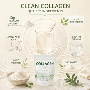 Poudre de supplément de <span class=keywords><strong>collagène</strong></span> <span class=keywords><strong>bio</strong></span> hydrolysé <span class=keywords><strong>marin</strong></span>, glutathion, kératine, multi-peptides et vitamine C, biotine pour le blanchiment de la peau - Product Image 3