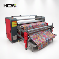Machine de transfert thermique par sublimation à rouleaux pour tissus textiles, avec chauffage à l'huile et fonction de pressage à chaud