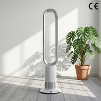 Ventilateur oscillant sans pales Angelo TP-12 certifié CE, moteur numérique sans balais, télécommande, air frais, électrique, pour hôtel et maison