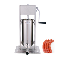 Machine à saucisses verticale manuelle commerciale 3L avec poussoir, hachoir à viande et remplisseur de saucisses