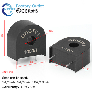 Micro hiện tại biến áp PCB núi qnct01 5a5ma 5a2.5ma 1:1000 1:2000 nhỏ hiện tại biến áp CT <span class=keywords><strong>1A</strong></span> 5A 10A nhà máy giá - Product Image 2