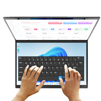 Ordinateur portable professionnel 2024, haute qualité, 14+14 pouces, écran tactile IPS, fin et portable, processeur Intel Core N95 quadricœur, anglais, 8-64 Go de RAM