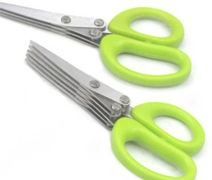 <span class=keywords><strong>Ciseaux</strong></span> à légumes multi-couches pour oignon vert, coupe-herbes à cinq couches, <span class=keywords><strong>ciseaux</strong></span> de cuisine en acier inoxydable à trois couches - Product Image 2