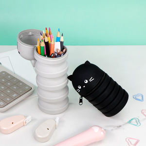 Пенал школьный силиконовый на молнии, милый чехол для карандашей и ручек, подходит для подростков - Product Image 5