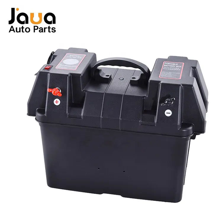 Caja Bateria Black CE 100AH Jiahua Hot Sale Plastic Inverter Lead Acid Deep Cycle Battery Box 4.2A USB Socket Optional 5YEARS