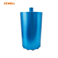 Foret diamanté à segment Arix soudé au laser, longueur 250 mm, filetage 450 mm 1-1/4UNC, pour la découpe humide de béton armé