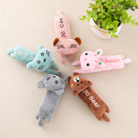 Jouet pour chat en peluche avec herbe à chat et papier froissé, modèles lapin, ours et chat, vente en gros