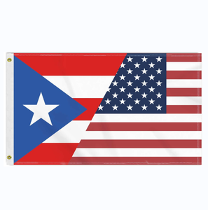 Bandera de <span class=keywords><strong>Puerto</strong></span> Rico de EE. UU. de 3x5 pies, Bandera Puertorriqueña Americana para Exteriores, Impresión a Doble Cara, Decoración para Jardín con Ojales de Latón - Product Image 1